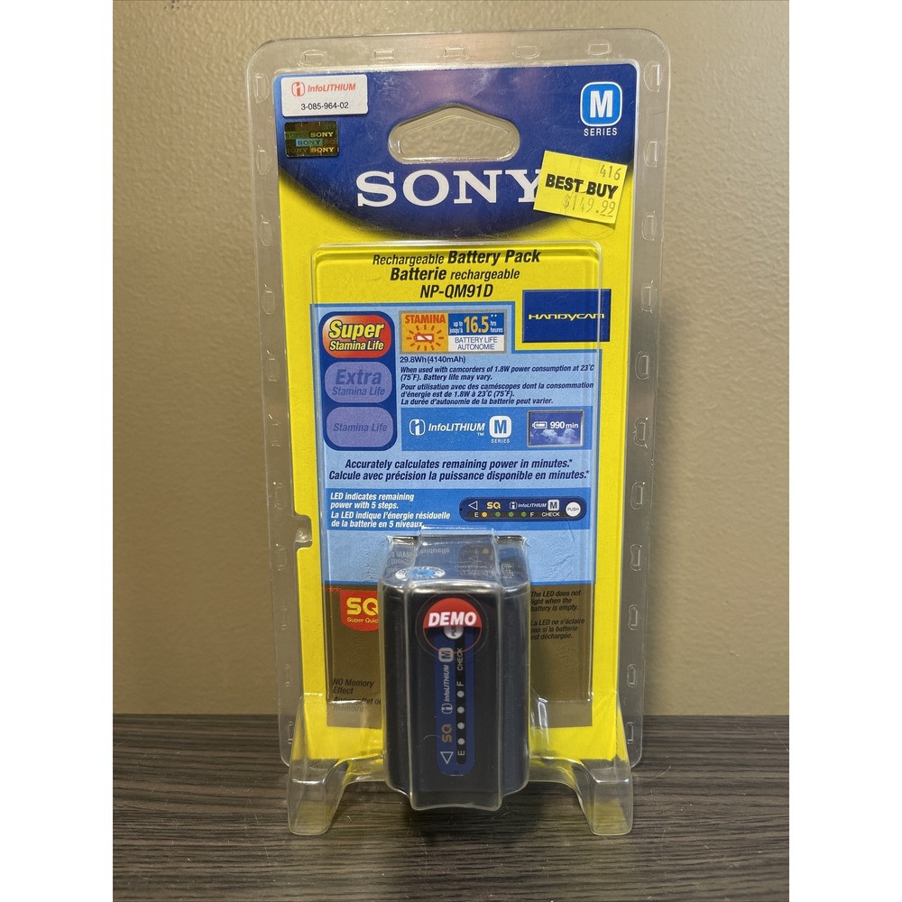 Sony NP-QM91D Li-Ion Battery for DCR-DVD101 201 301 SR1 HDR-HC1 Camcorders
